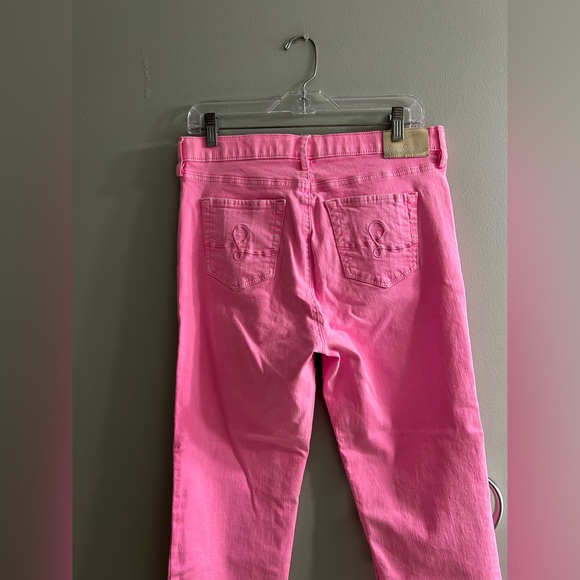 Lilly Pulitzer pink ankle slit jeans skinny pants - Picture 4 of 8